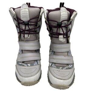 The North Face Girls Winter Snow Boots Size 4 Gray Toggle Waterproof Outdoors